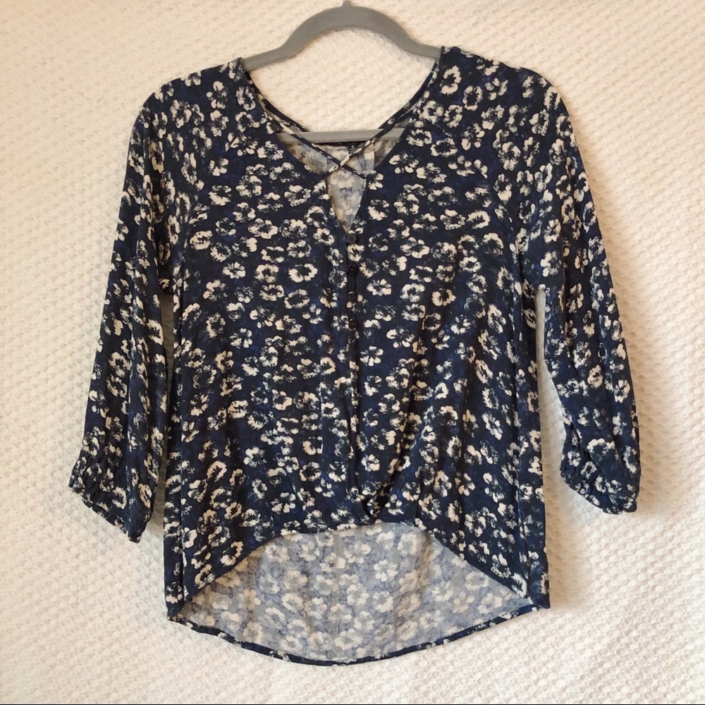 white flower blouse